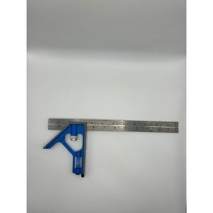 Empire 12 Inch Combination Square Blue Die Cast Head Stainless Steel Blade